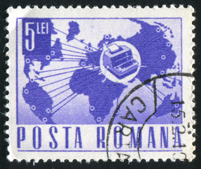 World map and teletype