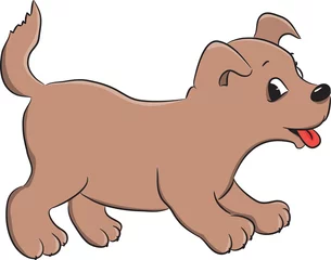 Selbstklebende Fototapeten Ein süßer Cartoon-Hund. Vektor-Illustration. © ARNICA
