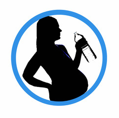 panneau femme enceinte symbole © dalaprod
