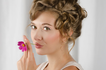 beauty woman closeup portrait