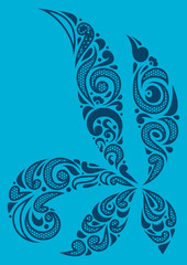 Curl plant floral background