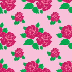 Colorful seamless texture with roses