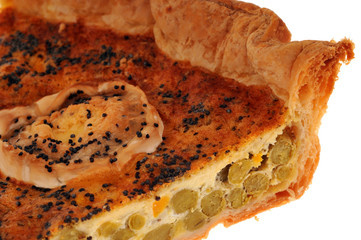 Tarte au chèvre et petits légumes