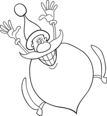 cartoon santa claus for coloring book