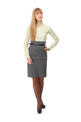 Fototapeta premium A full-length portrait of a young business woman