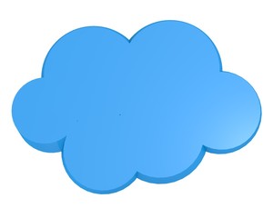 Blue cloud icon