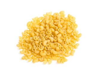 italian pasta (macaroni) isolated on white background