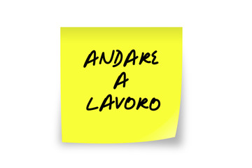 Going to work, post-it