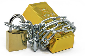 goldbarren mit schloss