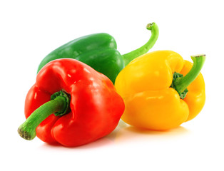 Red,green and yellow bell peppers
