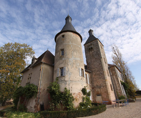 Fototapeta na wymiar Chateau de Clusors, allier, france