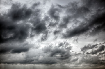 Dramatic stormy clouds.