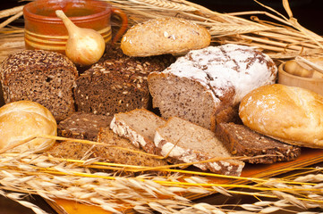 Freshly baked traditional bread