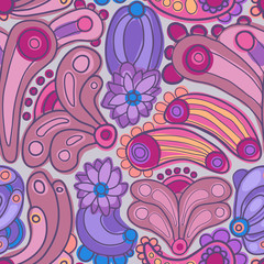 Fototapeta na wymiar pattern with floral motifs