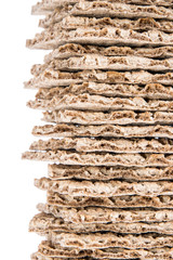 Crispbread isolated on white