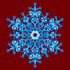 Decorative abstract snowflake.