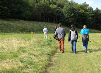 people going for a walk