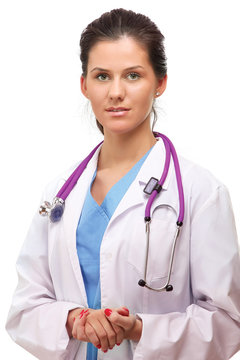 Young nurse or female doctor, closeup