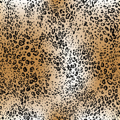 Naklejka premium Leopard skin seamless background