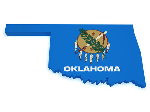 Oklahoma Map 3d Shape