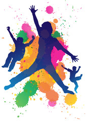 Jumping Boy Splatter
