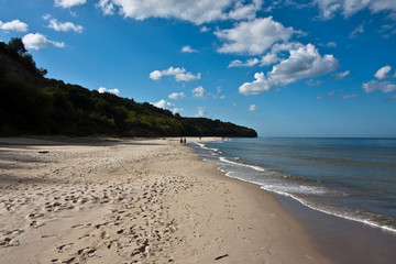 vacation by the sea, walk on the edge, Jastrzębia Góra, Poland