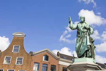 Fototapeta na wymiar Laurens Janszoon Coster's statue, Haarlem, Holland