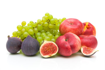 fresh fruit on a white background