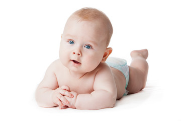 Adorable baby boy isolated