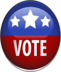 vector image of a vote button