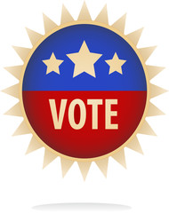 vector image of a vote button