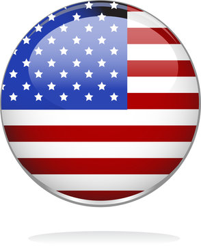 illustrated image of a badge with stars and stripes