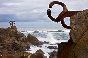 Fototapeta premium San Sebastián, España, peine de los vientos