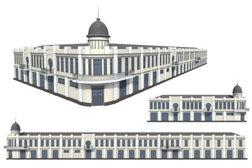 The model of the building