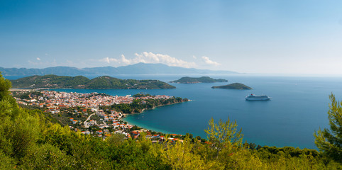 Greek  town in a bay