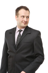 Closeup portrait of a young businessman