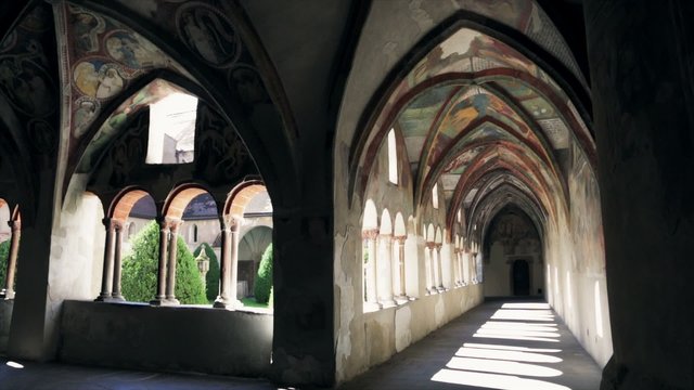 Courtyard of church in Bressanone Italy