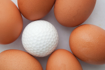golf and eggs idea creative