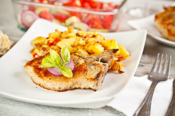 Grilled pork chops