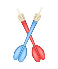 Blue and red dart