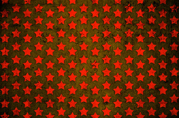 retro red stars grunge background