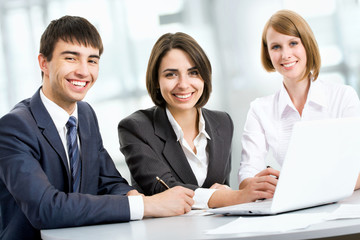 Obraz premium Business people working