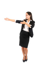 Isolated business woman