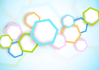 Background with hexagon