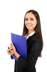 Naklejka premium Isolated business woman