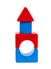 tower made from wooden toy blocks