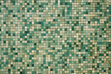 Small green mosaic tiles