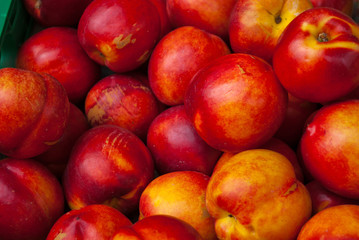 Colorful fresh nectarines