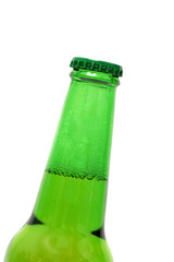 green beer bottle neck closed