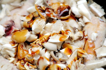 closeup of mushrooms.